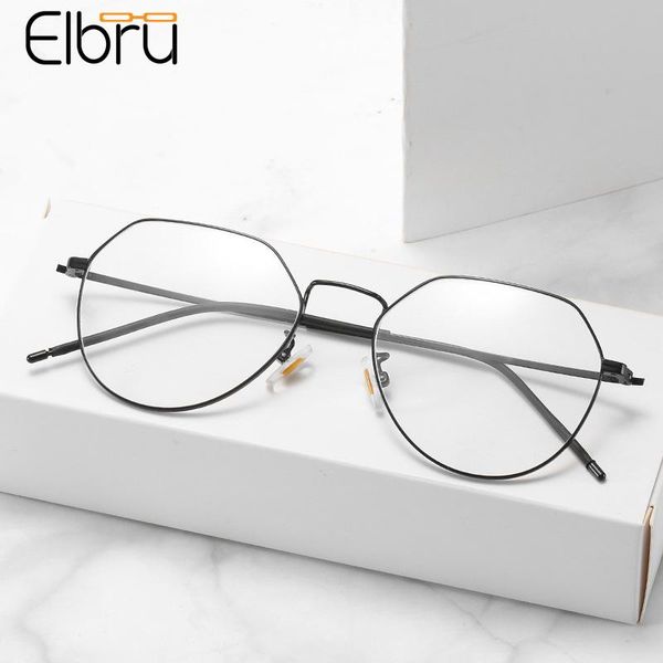 

fashion sunglasses frames elbru transparent glasses optical for women men colored design spectacle frame clear lence gift, Black