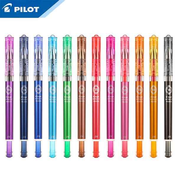 

12pcs pilot lhm-15c4 0.4mm gel pen hi-tec-c maica ink 12 color set needle point writing supplies pens