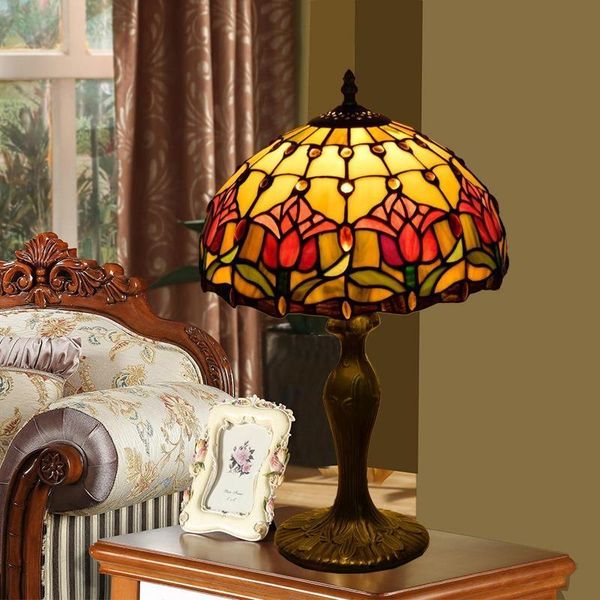 

table lamps 30cm tiffany lamp bedroom bedside light retro creative e27