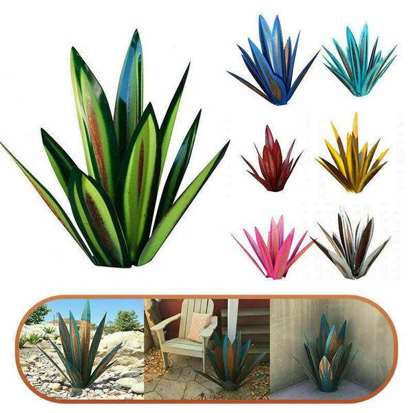 

metal art tequila rustic sculpture 9 leaves garden yard home decor decorations