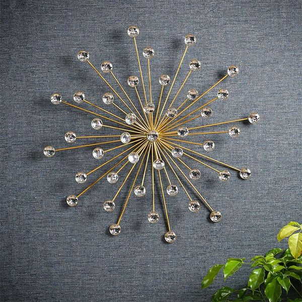

decorative objects & figurines european-style metal light luxury sun flower wall decoration sofa tv background pendant room decor aesthetic