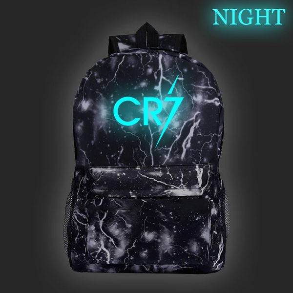 

backpack cristiano ronaldo cr7 luminous travel fashion accessory school girls boys bag rucksack