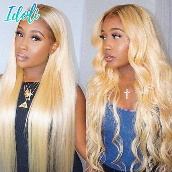 

lace wigs 613 frontal wig 13x6 blonde front body wave human hair hd transparent preplucked brazilian remy, Black;brown