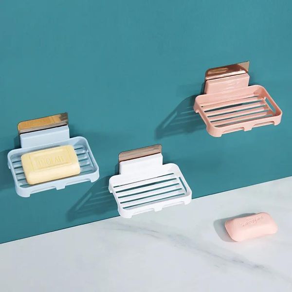 

soap dishes box paste seamless non-perforated suction cup wall-mounted creative holder drain storage toilet