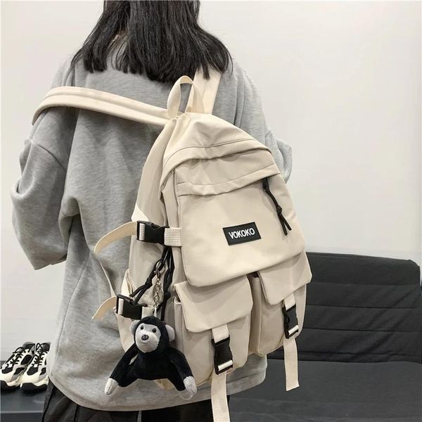 Backpack Trendy Women Travel High Quality Nylon School For Teenage Girls Boys College Book Laptop Rucksack 2 Size