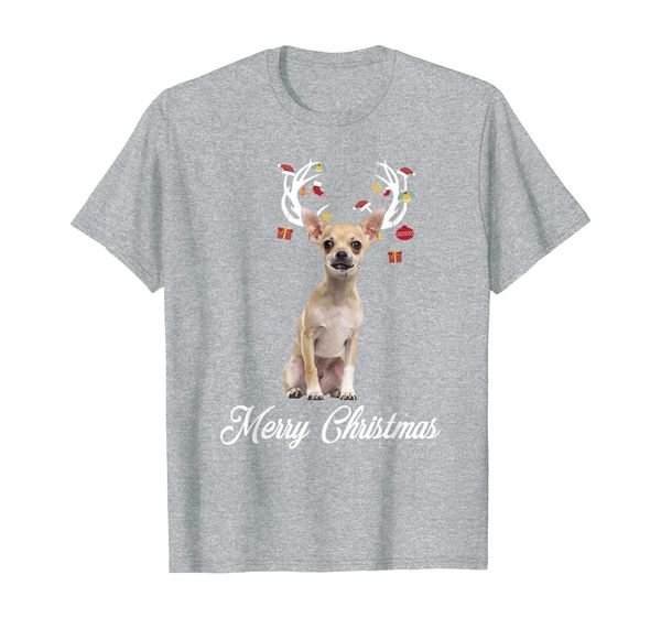 

Chihuahua Reindeer Horns Merry Xmas Dog Lover Gift T-Shirt, Mainly pictures