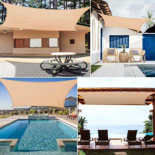 

waterproof outdoor garden canopy patio multi sizes shade net sun sail 4xfa