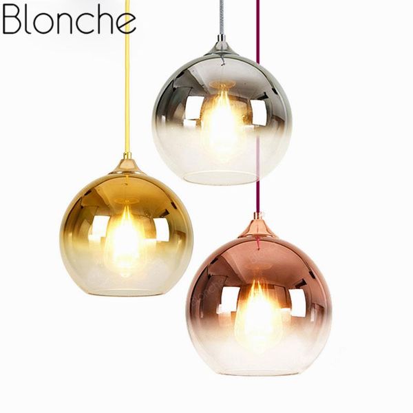 

pendant lamps modern glass ball lights led mirror hanging lamp dining room living indoor lighting fixtures suspension luminaire