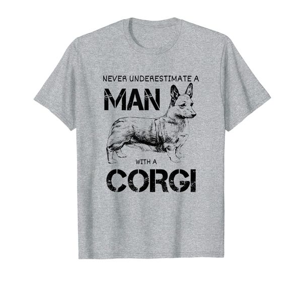 

mens corgi dad t-shirt, White;black