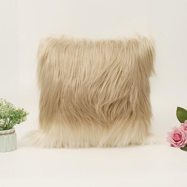 

pillow long hair cushion for decor and rest with pile customized sofa bed