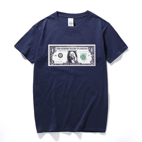 Новые модные бренды, юмористический и забавный доллар Print Men O шеи с короткими рукавами хлопковые футболки, высококачественные футболки. X0621.