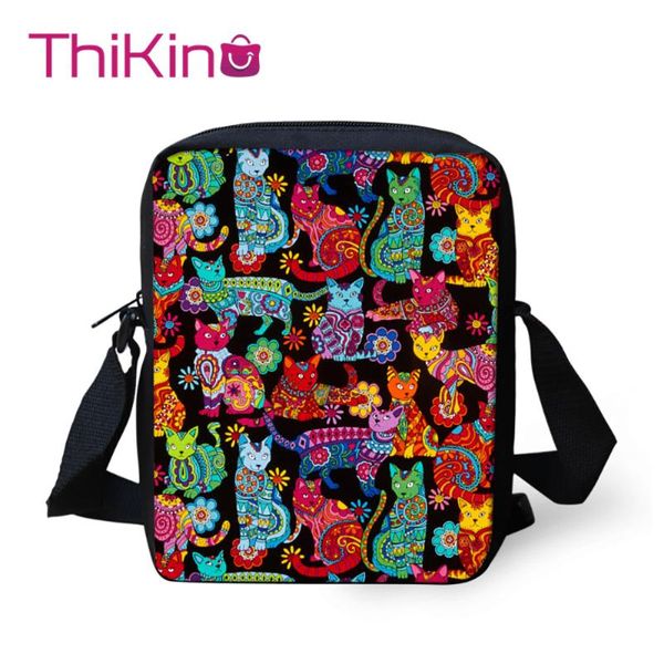 

backpacks thikinlibrary cartoon cat shoulder school square messenger bag kids crossbody schoolbag girls bags mochila infantil