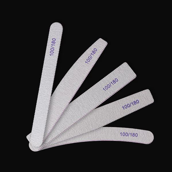 

nail files aibeads many kinds of hand tools professional file 100/180 half moon sandpaper sanding polishing manicure care tool