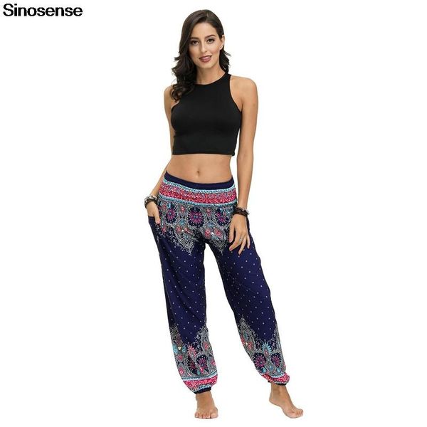 

women's pants & capris women sports dance harem 2021 print high waist loose trousers joggers casual long sporting pantalon femme, Black;white