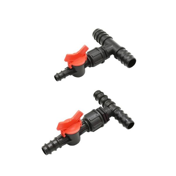 

garden irrigation tee 25mm 20mm to 16mm connector reducer water splitter with tap 1/2 3/4 wate 1pcs watering equipments