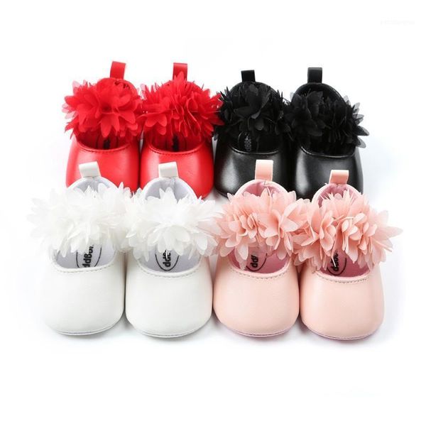

first walkers flowers baby shoes pu born fashion spring girl walker 4 color 20211