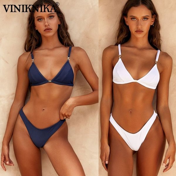 

bikini set thong bathing suit push up swimwear women solid swimsuit beachwear brazilian swimming suit summer 210318, White;black