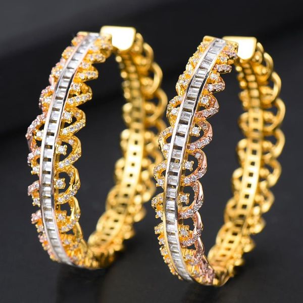 

hoop & huggie exquisite blachette hollow earrings attractive noble jewelry women daily wedding party lover birthday, Golden;silver