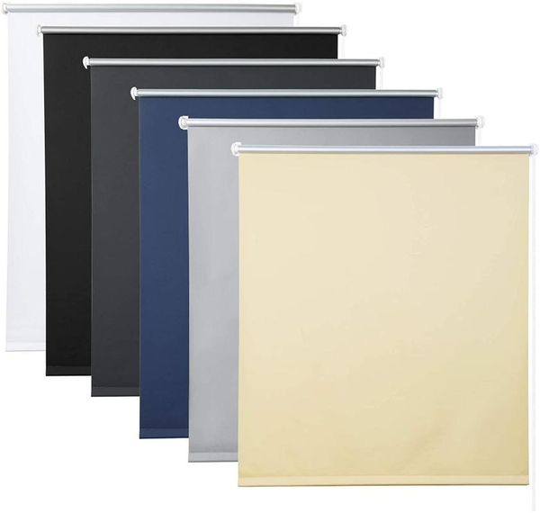 

blinds blackout roller blind thermo no drilling required side pull opaque privacy sun protection for windows and doors