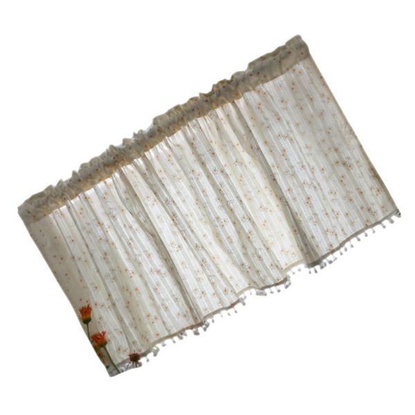 

curtain & drapes delicate floral half window short blackout for home