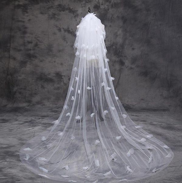 

bridal veils wedding 2 meters 3 long one layer veil elegant accessories, Black