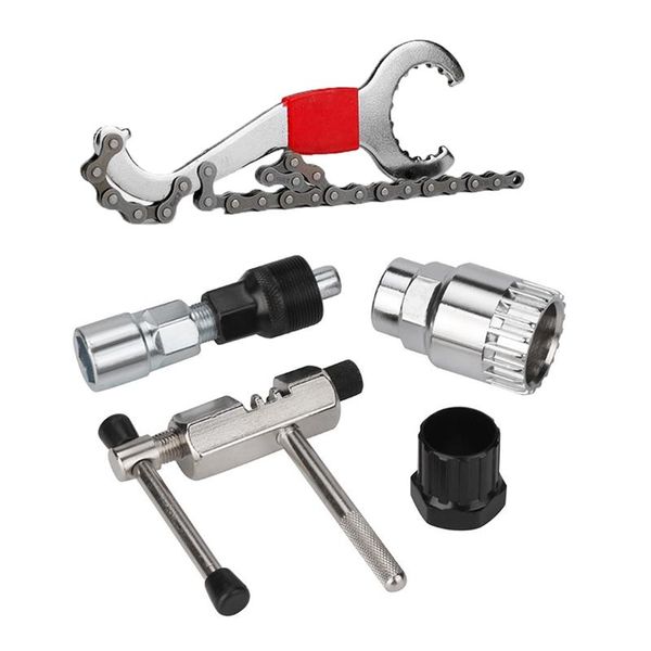 

tools 5pcs road bicycle repair set bike tool kit chain crank wheel extractor outdoor cycling pedal remover puller accessories