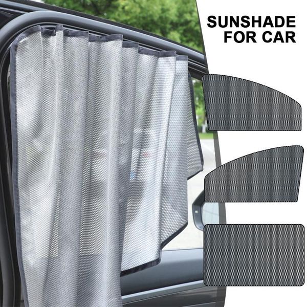 

car sunshade 2 pcs side window magnetic front rear sun shade curtain perspective mesh summer protection cover