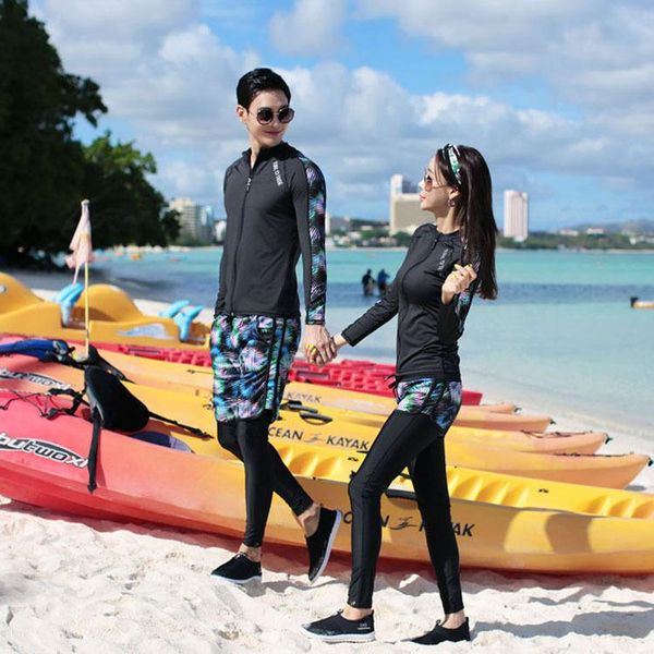 

long sleeve bathing suit swiming women rush guard large size swimwear 2021 print couple diving outdoor surf modal sierra one-piece suits