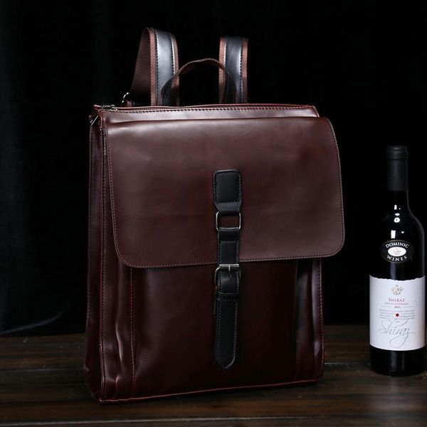 

backpack bags double shoulder men's fashion single retro computer