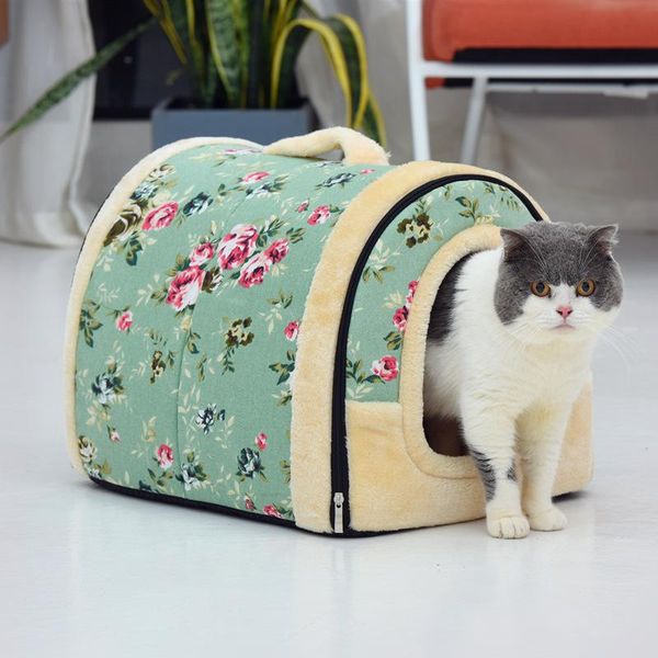 

large kennel dog bed cat litter pet nest mat supplies removable and washable house kennels & pens