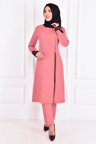 

ethnic clothing pearl detail combin rose kurusu asm2401, Red