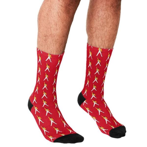 

men's socks 2021 funny mercury break red pattern printed hip hop men happy cute boys street style crazy for, Black