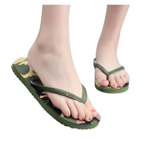 

slippers sagace slipper summer ladies camouflage animal solid polka dot casual non-slip beach shoes sandals flip flops femininos d12, Black