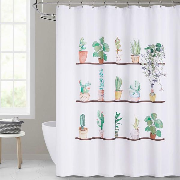 

shower curtains green leaves waterproof screen pictures bath curtain polyester fabric washable bathroom decorations hooks
