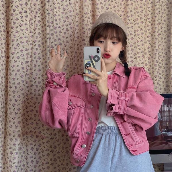 

women's jackets 2021 early spring retro girl embroidered denim jacket, Black;brown