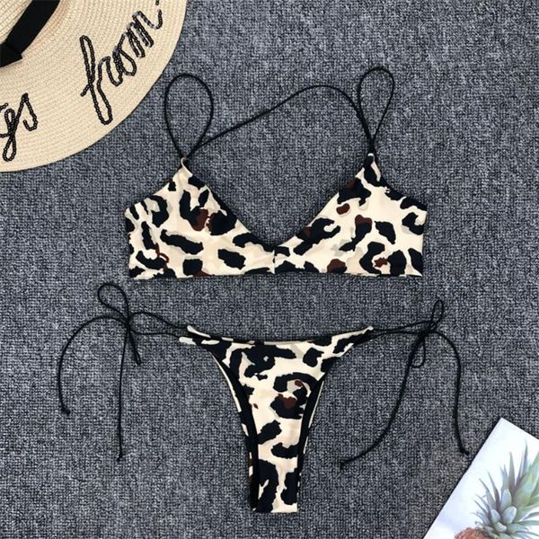 

women's swimwear fashion design custom women extreme bikini swimsuit leopard print, White;black