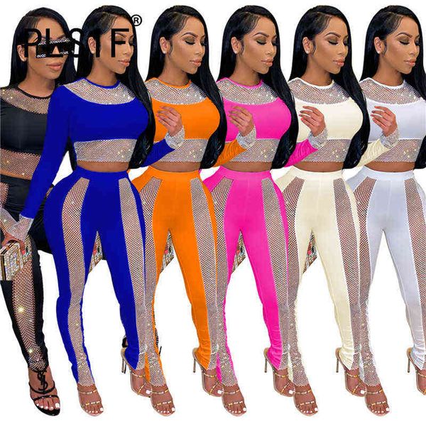 

women o neck crop and long pant set summer casual sheath 2 pieces clothes set track tracksuit 211116, Gray