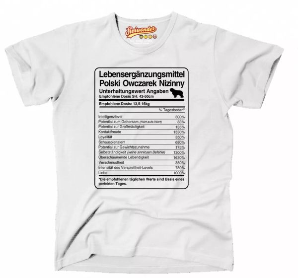 

t-shirt dose polski owczarek nizinny life supplements men dog, White;black
