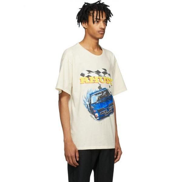 

men's t-shirts 22ss racing letter printing soft fabric eu size t shirt men women fashion summer xxxtentacion hippie clothes berserk, White;black