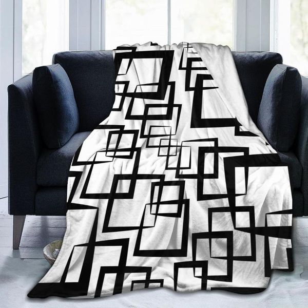 

blankets soft warm flannel blanket monochrome pattern travel portable winter throw thin bed sofa