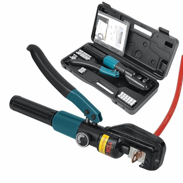 

power tool sets hydraulic crimping tools cable lug crimper 8 tons 4mmÂ² to 70mmÂ² electrical terminal wire kit with 9 die