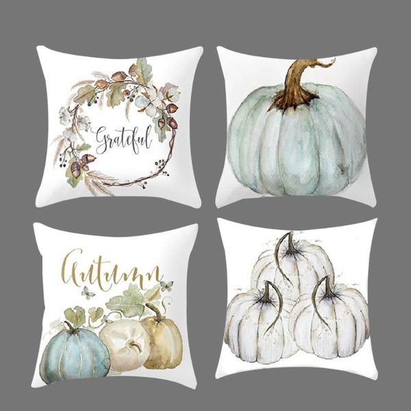 

cushion/decorative pillow 4pcs pumpkin short plush cushion cover bedroom sofa office chair modern party home decoration