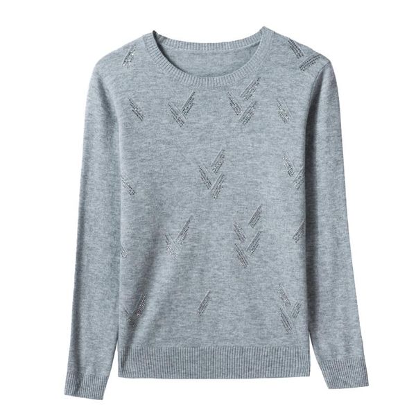 

women's sweaters mother's autumn and winter 40 years old 50 short middle-aged long sleeve bottom blouse style 2021, White;black