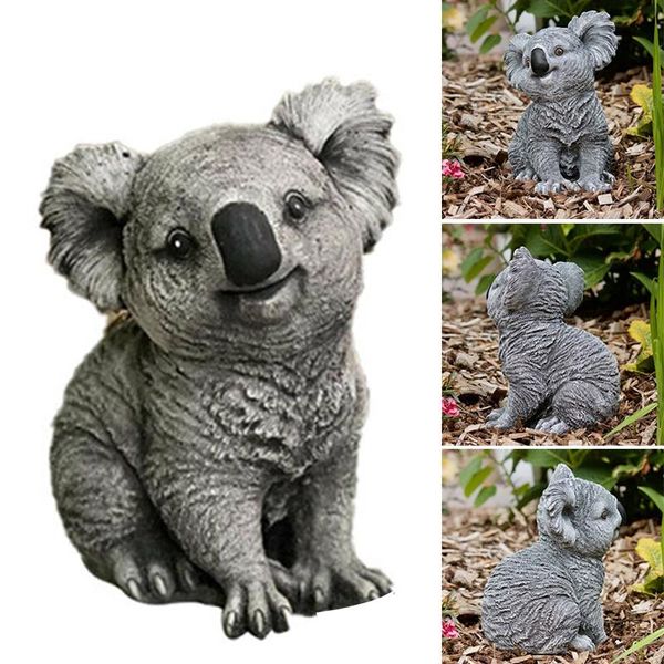 

cute koala statue garden yard ornament resin sculpture weather resistant hun decorations