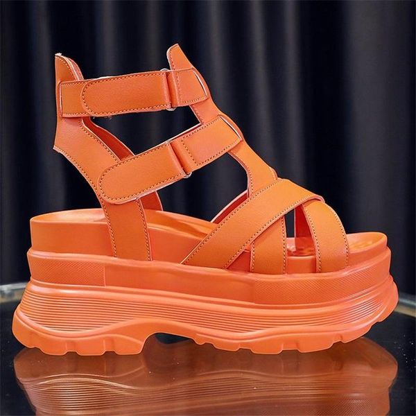 

dress shoes sandals women platform sandal 2021 casual fashion cross tie high heel ladies sport beach wedge chunky woman, Black