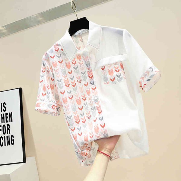 

suits contrast patchwork chiffon summer short sleeve shirt ladies blouse blusas mujer moda woman, White;black