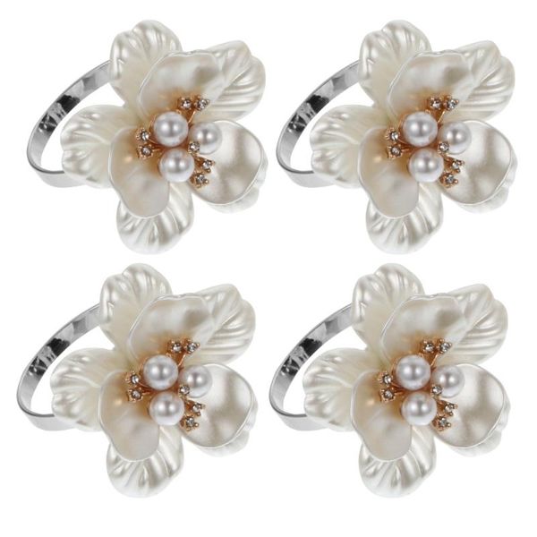 

napkin rings 1 set 4pcs acrylic flower decorative buckles party props