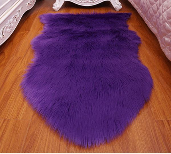 

imitation sheepskin carpet leather office chair sofa bedroom cushion nordic style irregular shaped living room 6cm plush can be customized