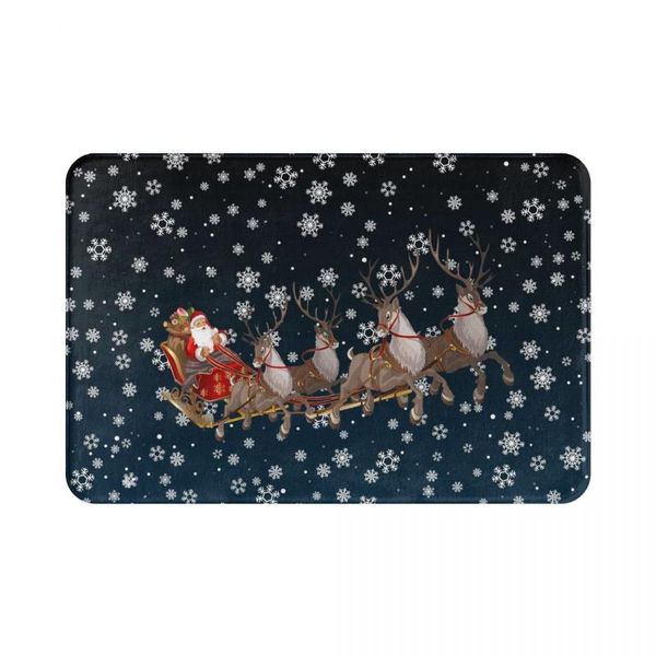 

bath mats 40cmx60cm christmas pattern absorbent non-slip door mat floor