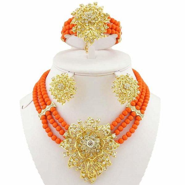 

earrings & necklace african bead jewelry quality big sets wedding party, Silver